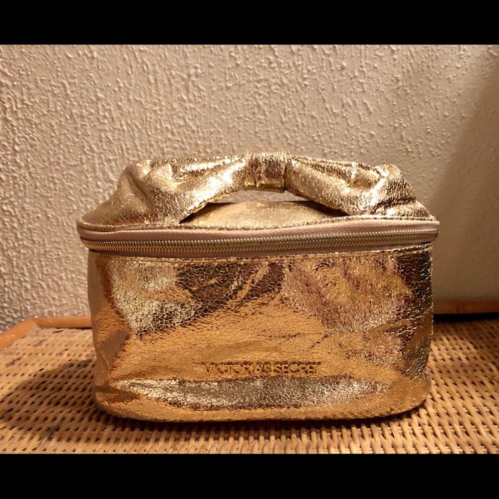 Victoria’s secrets golden bow make up bag